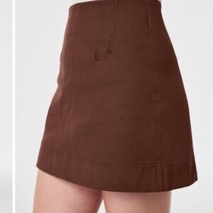 Brown Spanx Mini Skirt